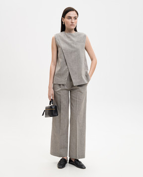 Loulou de Saison Серые брюки Hamet с льном HAMET