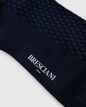 Bresciani Сині шкарпетки в геометричний візерунок MC034JQ1521XX