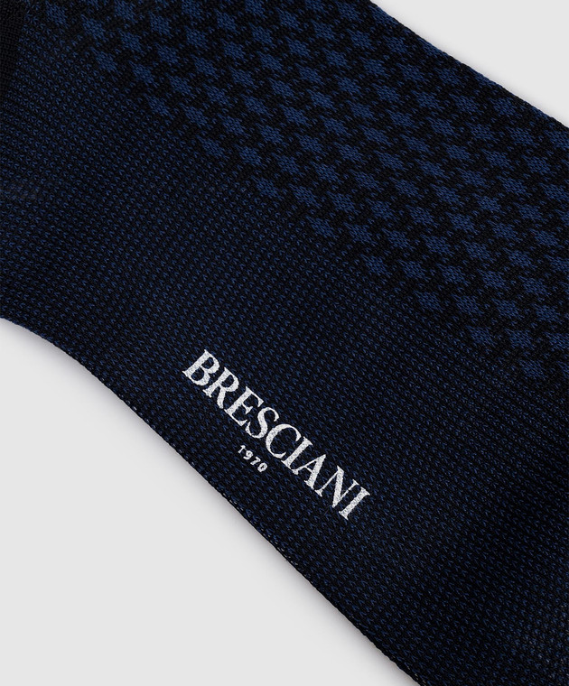Bresciani Голубые носки в геометрический узор MC034JQ1521XX изображение 2