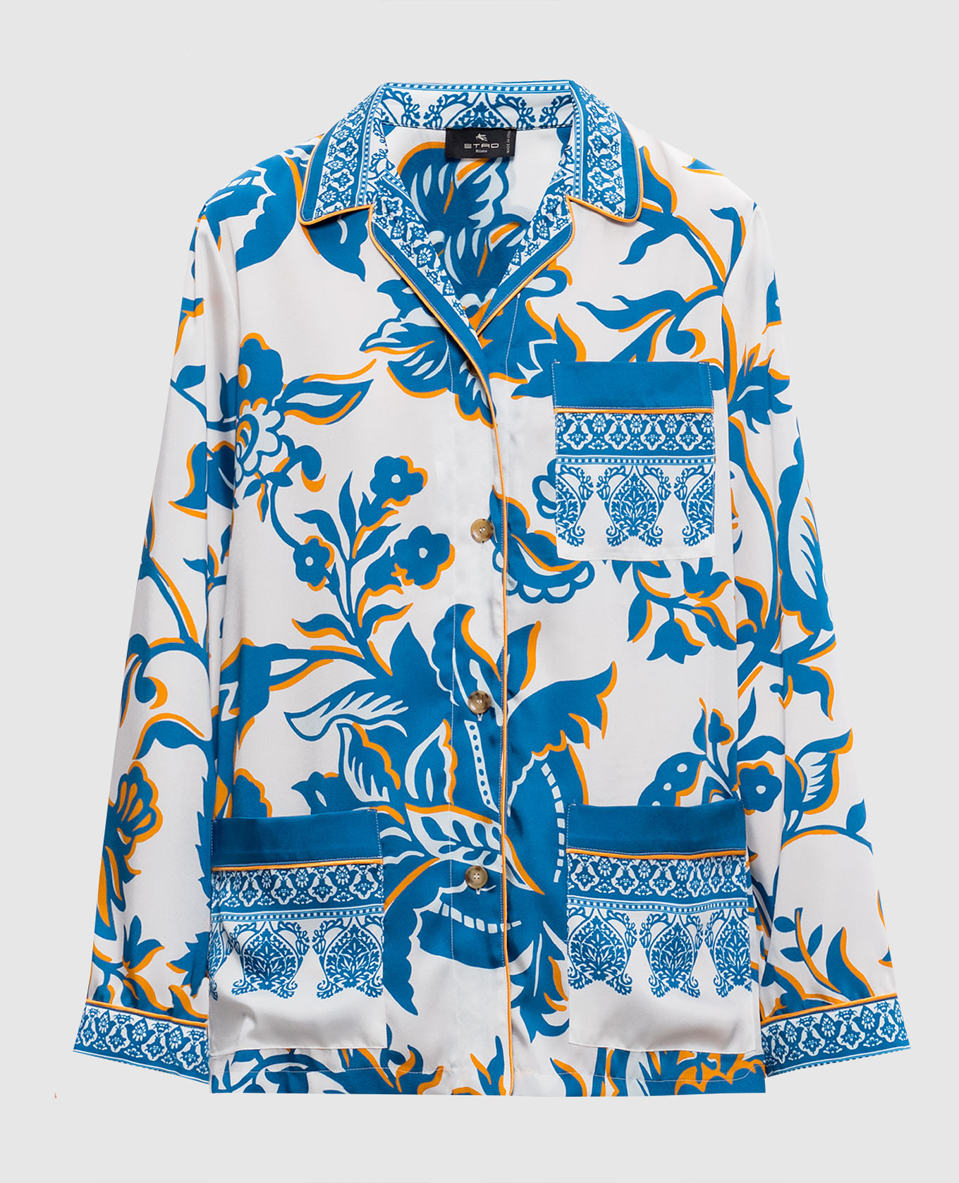 

Белая рубашка в цветочный принт, Белый, Рубашки