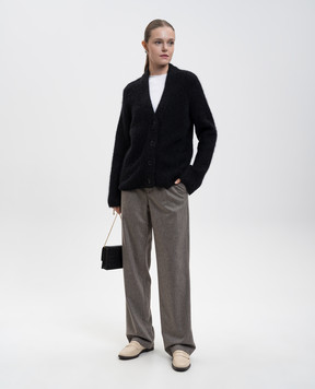 Loulou de Saison Черный кардиган LYNN с шерстью альпаки LYNN
