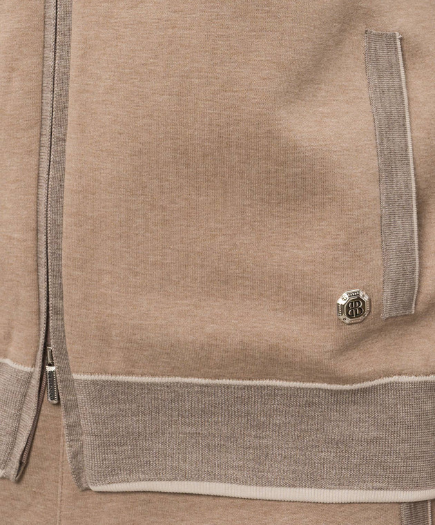 Bertolo Cashmere Бежевый спортивный костюм с эмблемой 9020870019659020880019 изображение 4
