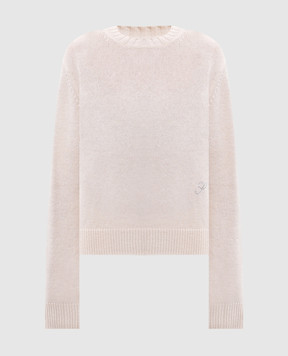 Sporty & Rich Джемпер цвета айвори из кашемира и шерсти WS01282327CR01