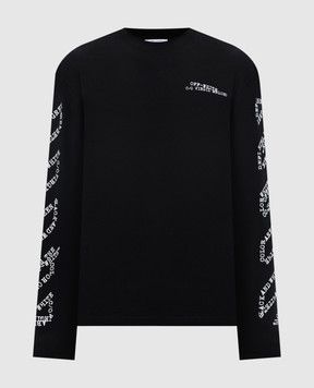 Off-White Чорний лонгслів з принтом 44MAB09CS26J002
