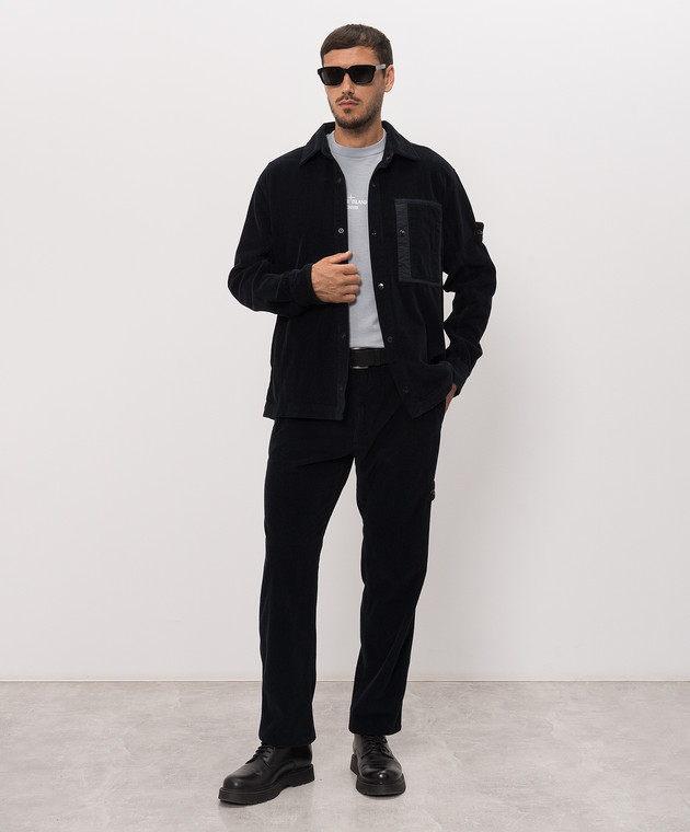 Stone Island Сіра футболка з принтом ARCHIVIO L2S152100033S0091 зображення 2