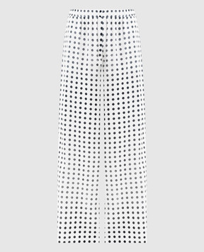 Ermanno Scervino Белые брюки в горох D482P756YGU