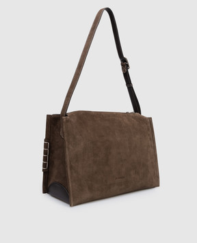 JW Anderson Коричневая замшевая сумка Loafer HB0749LA0364m