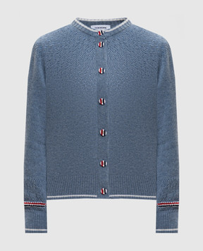 Thom Browne Голубой кардиган из шерсти FKC676AY1029