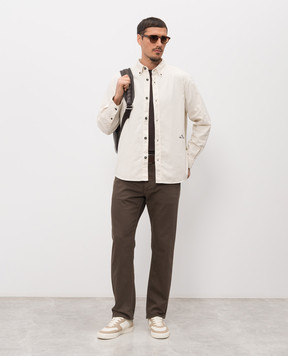 Stone Island Коричневі джинси з патчем логотипа L1S14J100005S0J24