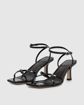 Aeyde Черные кожаные лакированные босоножки Edith HS0163005001126