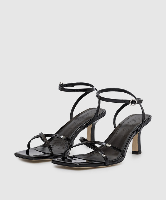 Aeyde Чорні шкіряні лаковані босоніжки Edith HS0163005001126 зображення 2