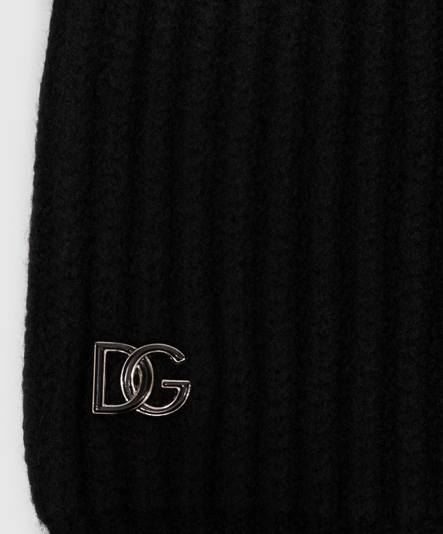 Dolce&Gabbana Чорна шапка з вовною FXQ22TJGMLA зображення 4