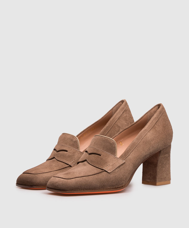 Santoni Коричневі замшеві туфлі WDOR72446HI2NAEA зображення 2
