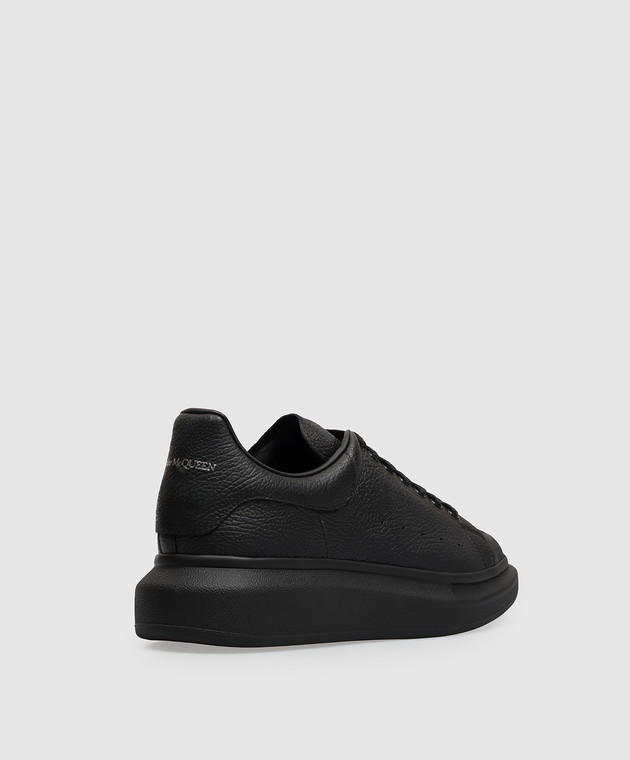 Alexander McQueen Черные кожаные кроссовки Oversized A0069MWHAF4 изображение 3