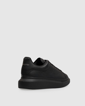 Alexander McQueen Чорні шкіряні кросівки Oversized A0069MWHAF4