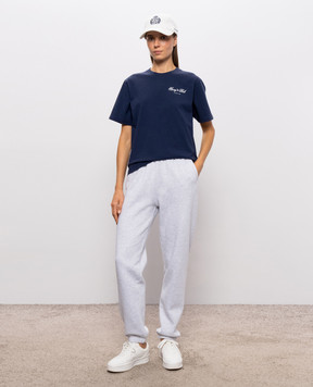 Sporty & Rich Синяя футболка Club Script TO11985274BL106