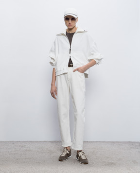 Brunello Cucinelli Джинсы Baggy цвета айвори MB057P5319