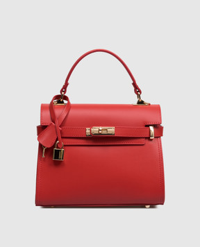 Gianni Notaro Красная кожаная сумка-сетчел Ruga 099RUGAORO