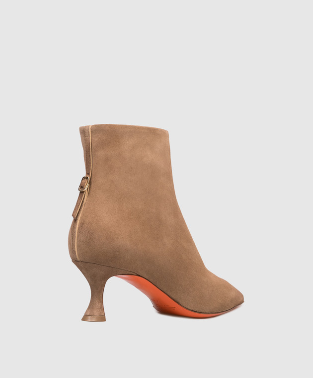 Santoni Бежеві замшеві ботильйони WTIS71908HI2NHZW зображення 3