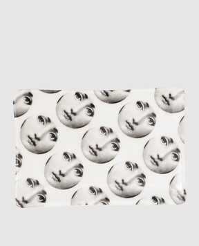 Fornasetti Біла порцелянова попільничка Tema e Variazioni в принт P37X197