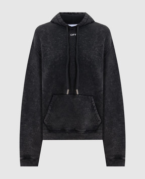 Off-White Сіре худі з принтом емблеми 2BB064S26FLE001