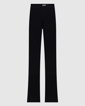 Off-White Черные леггинсы клеш 2FH00634B