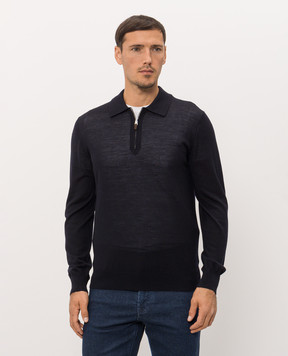 Cashmere&Whiskey Синє поло з вовни MU10151318465R