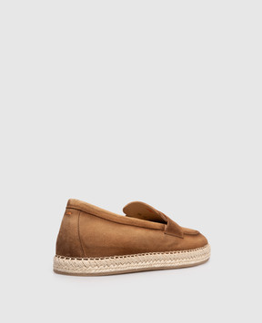 Santoni Коричневі замшеві еспадрильї з ефектом деграде MBCD22193PBTTSE2