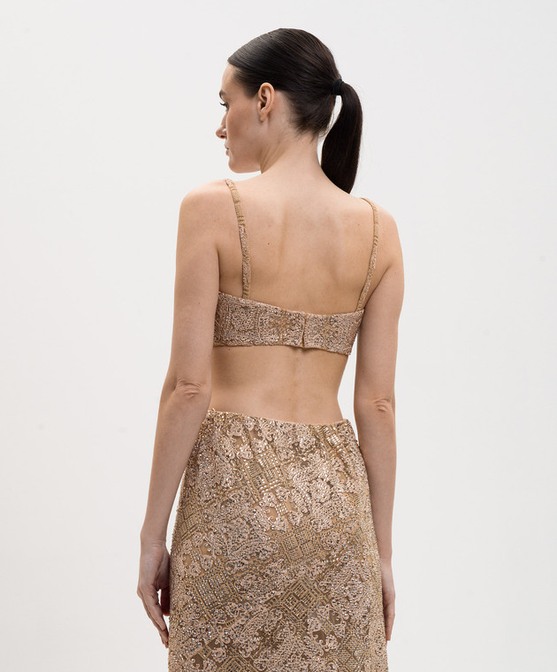 Ermanno Scervino Бежевый бралет с кристаллами D482L715CTUEO изображение 4