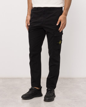 Stone Island Черный карго с логотип патч L2S153100032S0A10