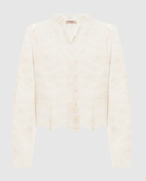 Twinset Блуза кольору айворі з мережива 261TP2902