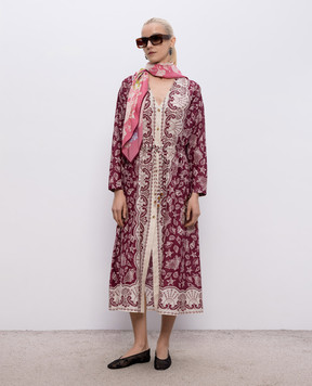 MANTERO 1902 Бордова сукня Camille з шовком 0228A0159G0879R