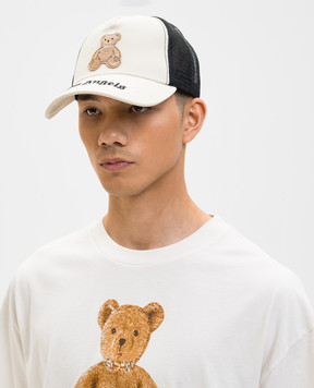 Palm Angels Бежевая кепка с нашивкой Bear PMLB068S26FAB004I