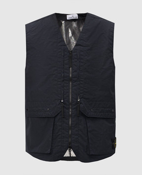 Stone Island Синій жилет Metal Lamina Poly L1S15G100005S0354