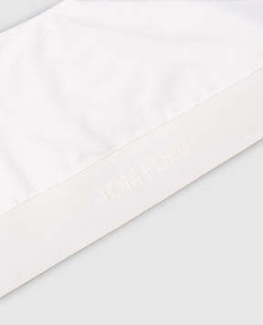 Tom Ford Белый топ с логотипом узором BRJ016JEX166