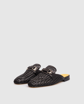 Doucal's Черные кожаные плетеные мюли DD8873MAENUZ246