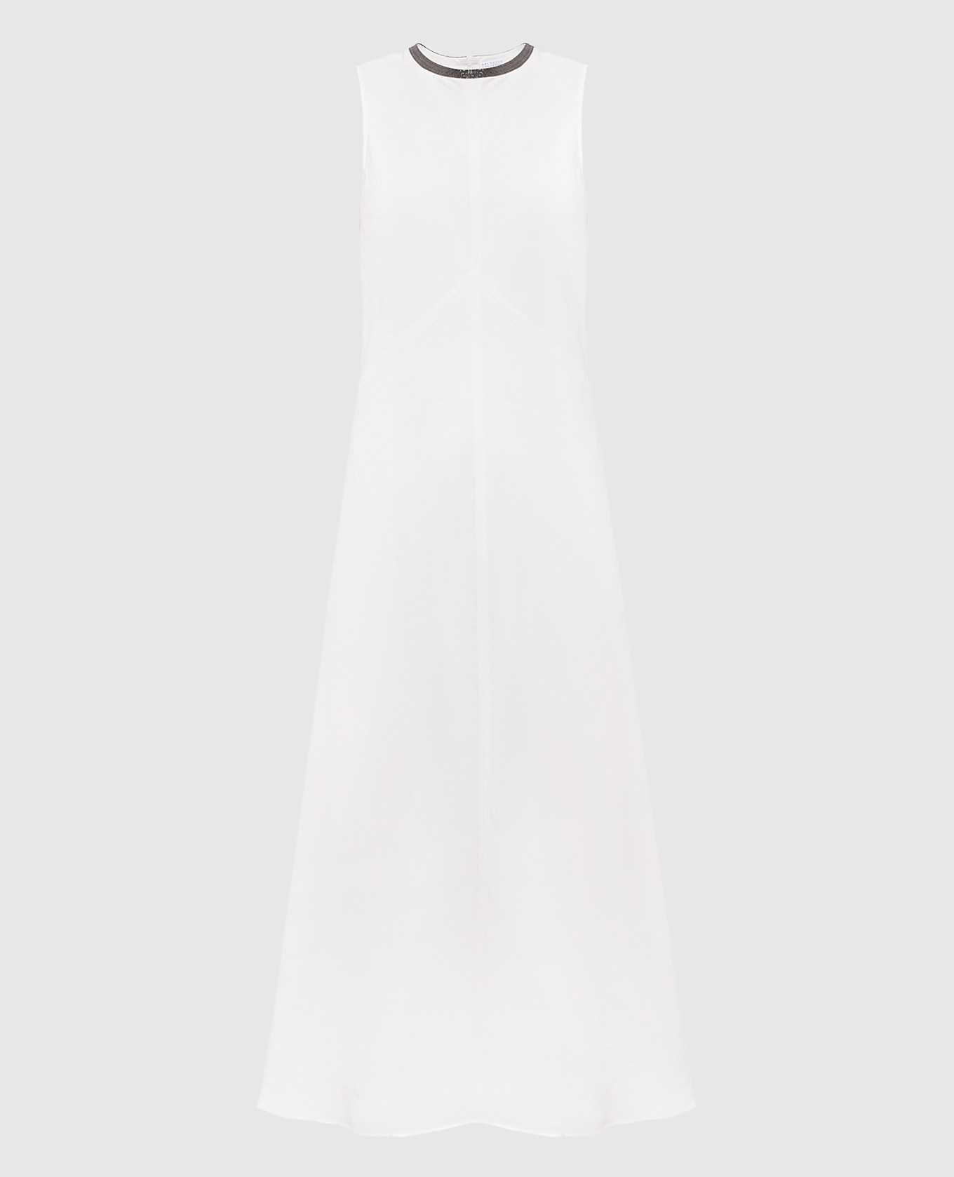 Белое платье с леном