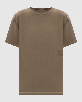 Alexander Wang Футболка цвета хаки с принтом логотипа 4CC3241520