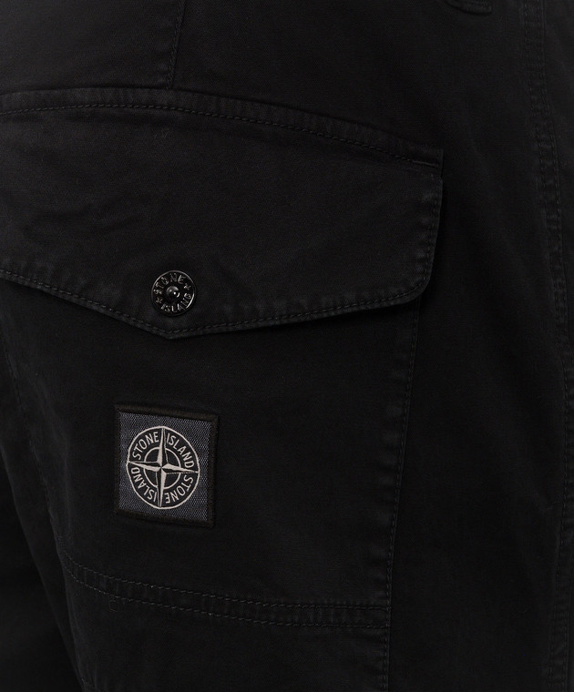 Stone Island Черные брюки с нашивкой логотипа L1S153100003S0004 изображение 5