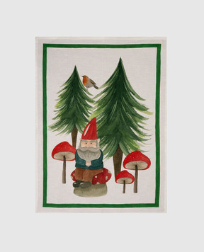 TESSITURA TOSCANA TELERIE Белое кухонное полотенце JOLLY ELF из льна NC240030020067