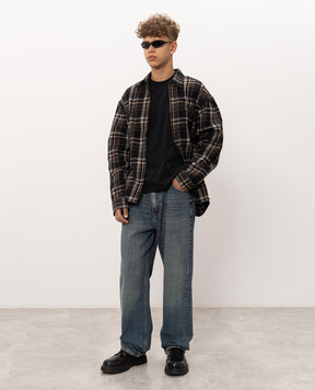 Vetements Черная футболка с принтом логотипа MH27TR161Bm