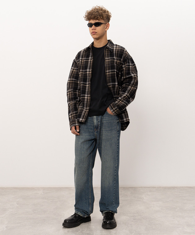 Vetements Чорна футболка з принтом логотипа MH27TR161Bm зображення 2