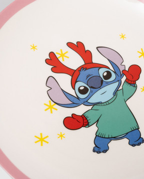 Disney Біла обідня керамічна тарілка Stitch DN25349