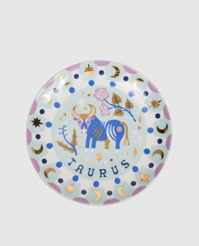 Bitossi Home Блакитна порцелянова тарілка для закусок Taurus AST00005