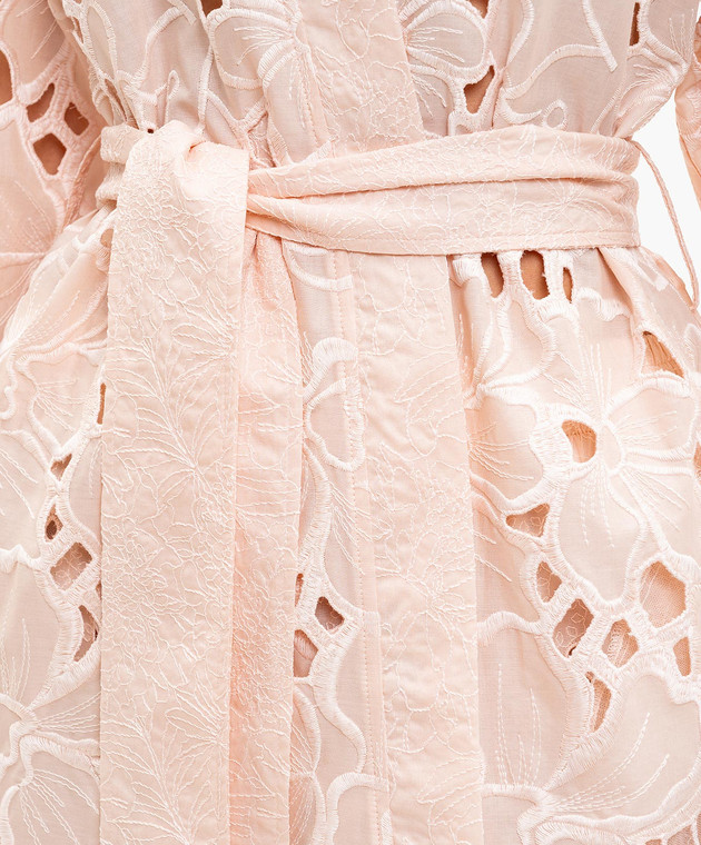 Ermanno Scervino Life Рожеве ажурне кімоно з вишивкою D484Q608QYD зображення 5