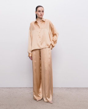 Ermanno Scervino Бежеві штани із шовку D482P764NXE