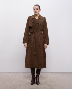 Mackage Коричневий замшевий двобортний тренч GAEL-SU GAELSU