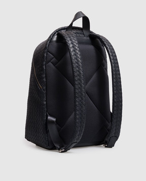 Bottega Veneta Синій шкіряний рюкзак Intrecciato 876359V4RT3