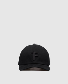 Tom Ford Чорна кепка з вишивкою монограми MH005TCN061G