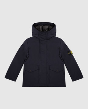 Stone Island Дитячий синій пуховик з патчем логотипа K2S164100002S0A2768